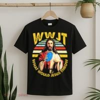 Disc Golf What Would Jesus Throw Frisbee Golf Wwjt Christian T-Shirt thumb 2