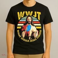 Disc Golf What Would Jesus Throw Frisbee Golf Wwjt Christian T-Shirt thumb 3
