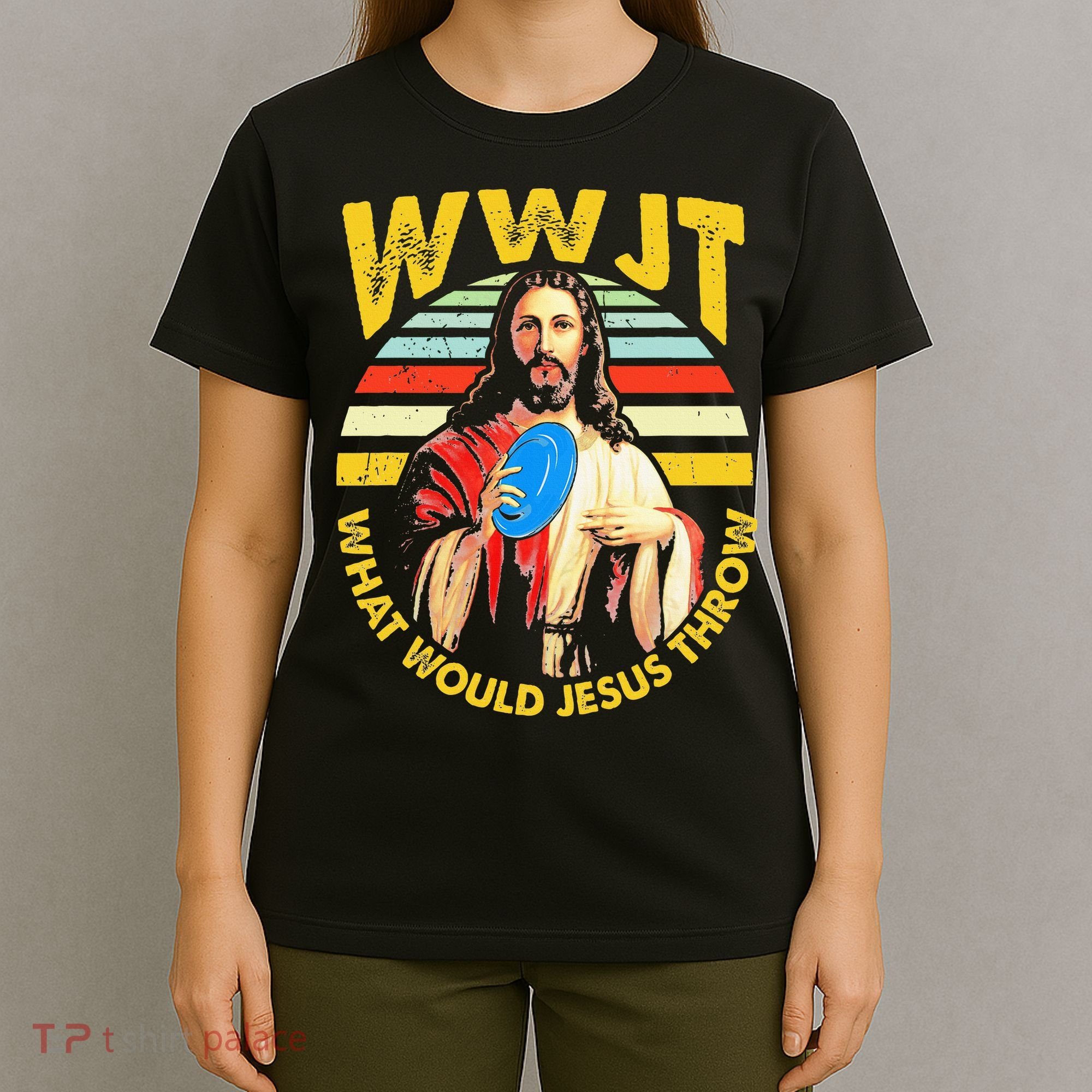 Disc Golf What Would Jesus Throw Frisbee Golf Wwjt Christian T-Shirt