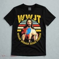 Disc Golf What Would Jesus Throw Frisbee Golf Wwjt Christian T-Shirt thumb 5