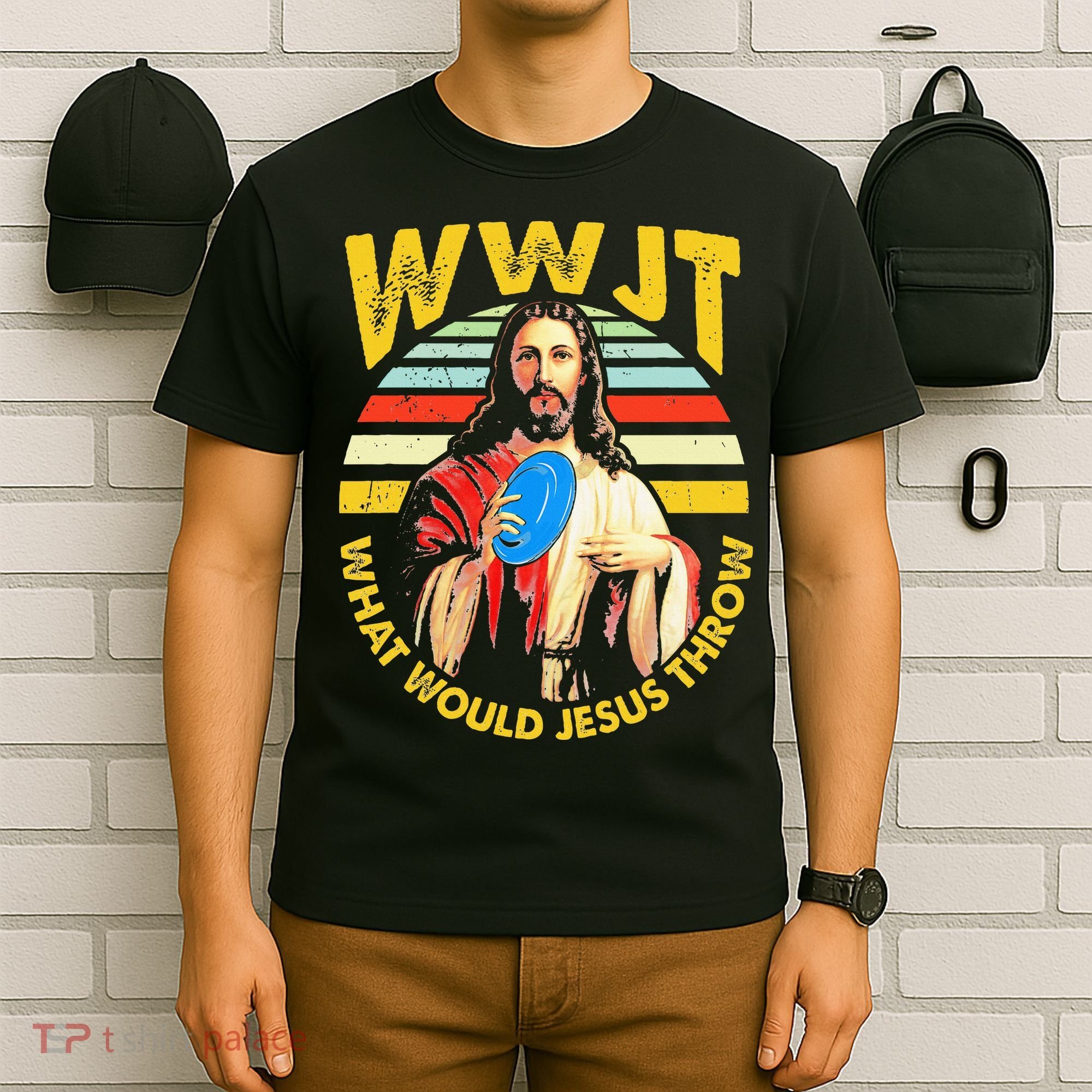 Disc Golf What Would Jesus Throw Frisbee Golf Wwjt Christian T-Shirt