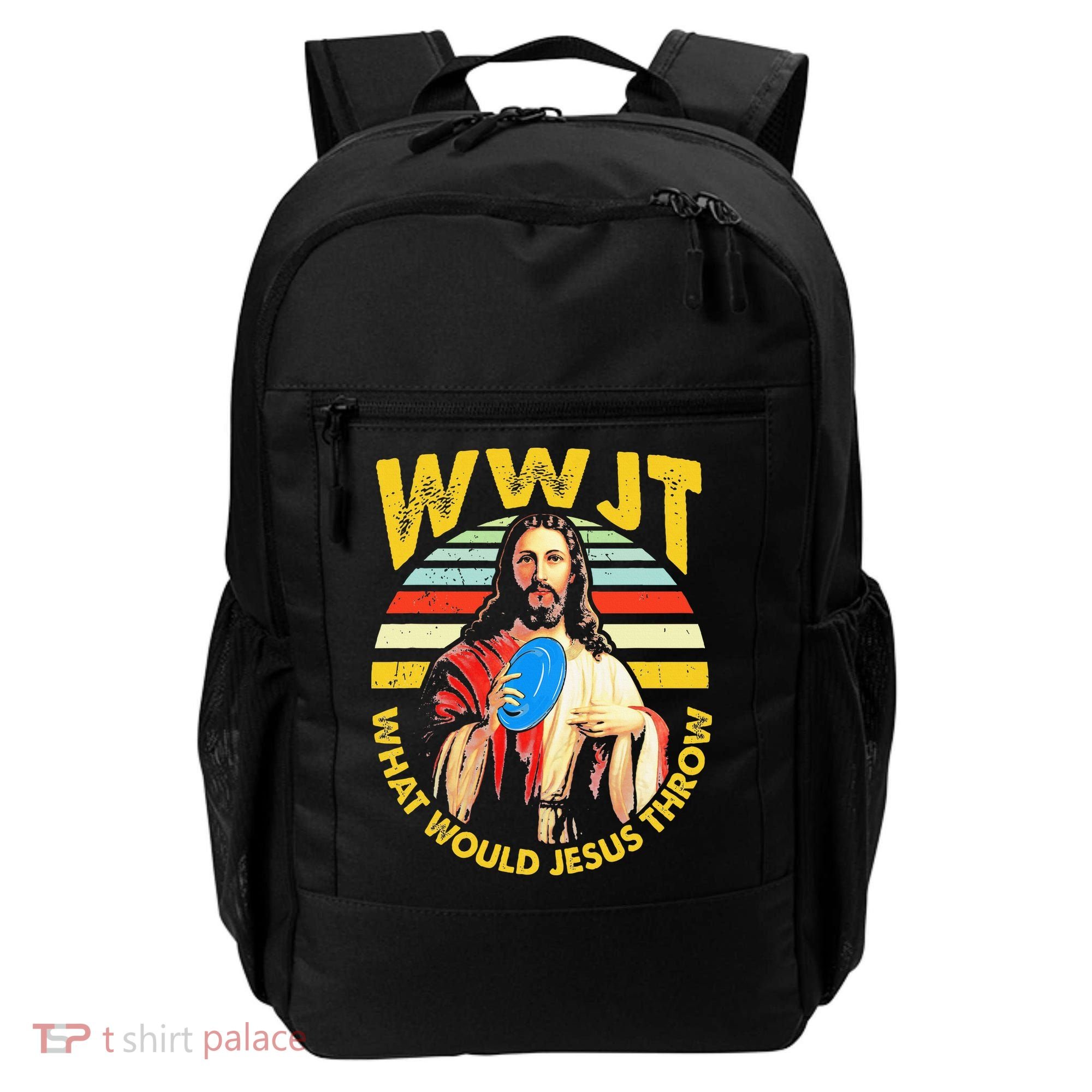 Disc Golf What Would Jesus Throw Frisbee Golf Wwjt Christian Backpack