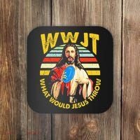 Disc Golf What Would Jesus Throw Frisbee Golf Wwjt Christian Coaster thumb 0