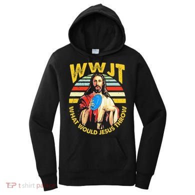 Disc Golf What Would Jesus Throw Frisbee Golf Wwjt Christian Women's Hoodie
