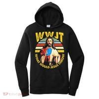 Disc Golf What Would Jesus Throw Frisbee Golf Wwjt Christian Women's Hoodie thumb 0