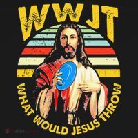 Disc Golf What Would Jesus Throw Frisbee Golf Wwjt Christian Women's Hoodie thumb 2