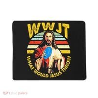 Disc Golf What Would Jesus Throw Frisbee Golf Wwjt Christian Mousepad thumb 0