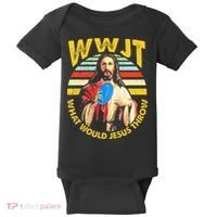 Disc Golf What Would Jesus Throw Frisbee Golf Wwjt Christian Baby Bodysuit thumb 0