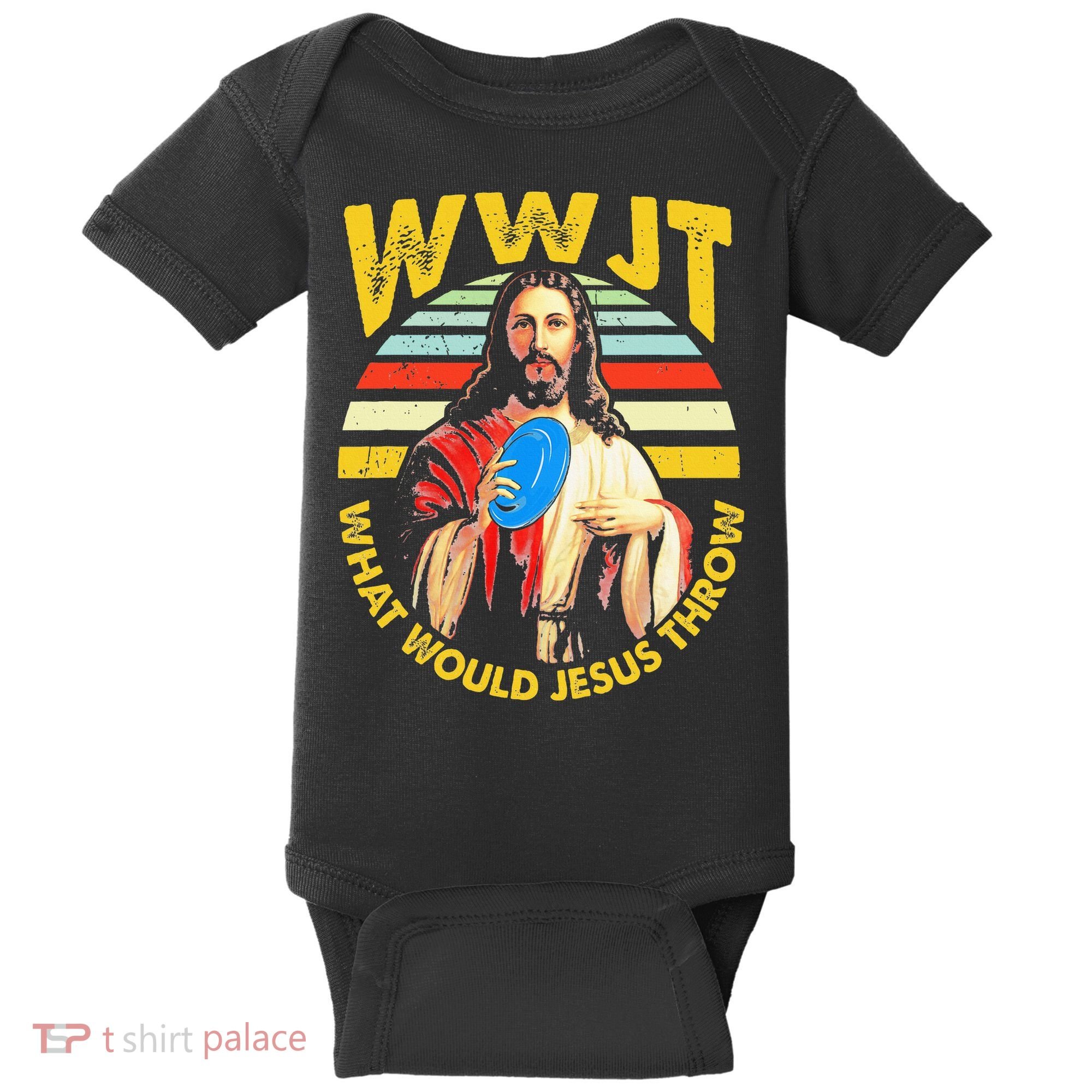 Disc Golf What Would Jesus Throw Frisbee Golf Wwjt Christian Baby Bodysuit