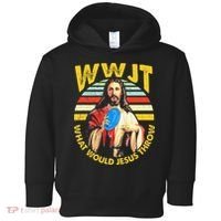 Disc Golf What Would Jesus Throw Frisbee Golf Wwjt Christian Toddler Hoodie thumb 0