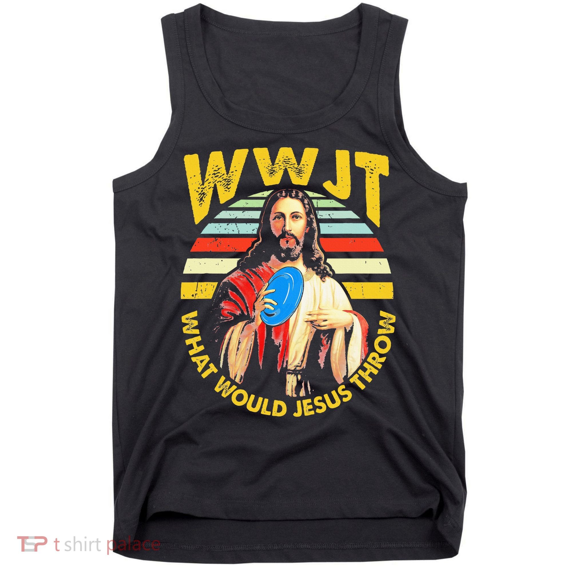 Disc Golf What Would Jesus Throw Frisbee Golf Wwjt Christian Tank Top