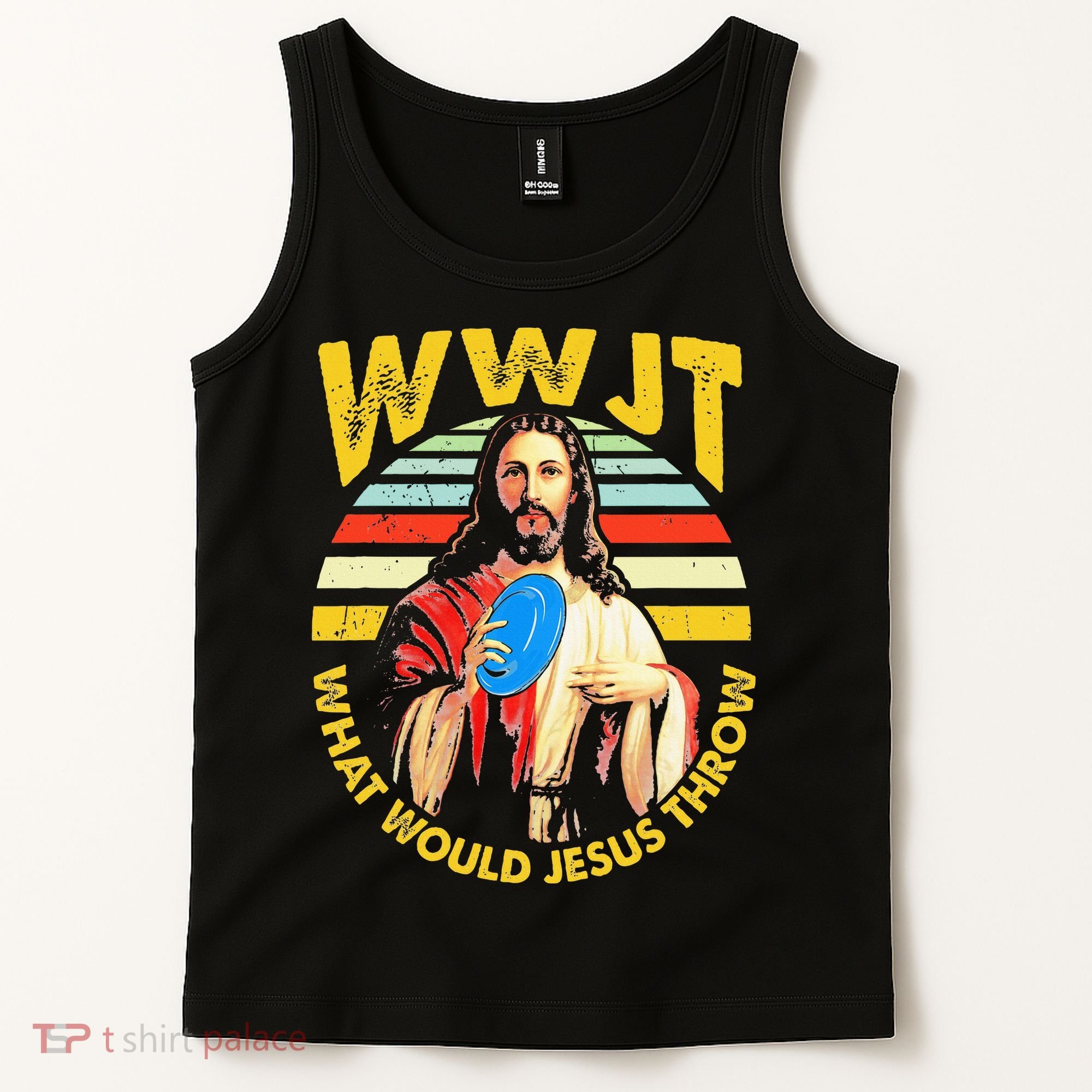 Disc Golf What Would Jesus Throw Frisbee Golf Wwjt Christian Tank Top