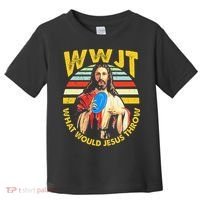 Disc Golf What Would Jesus Throw Frisbee Golf Wwjt Christian Toddler T-Shirt thumb 0