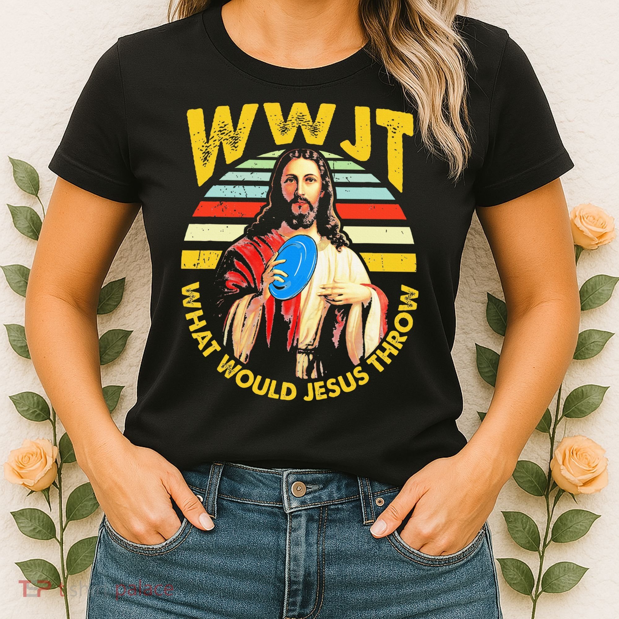 Disc Golf What Would Jesus Throw Frisbee Golf Wwjt Christian Women's T-Shirt