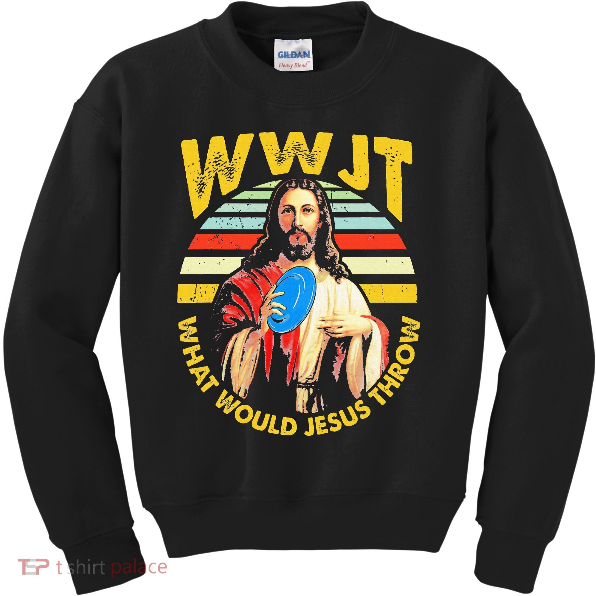 Disc Golf What Would Jesus Throw Frisbee Golf Wwjt Christian Kids Sweatshirt