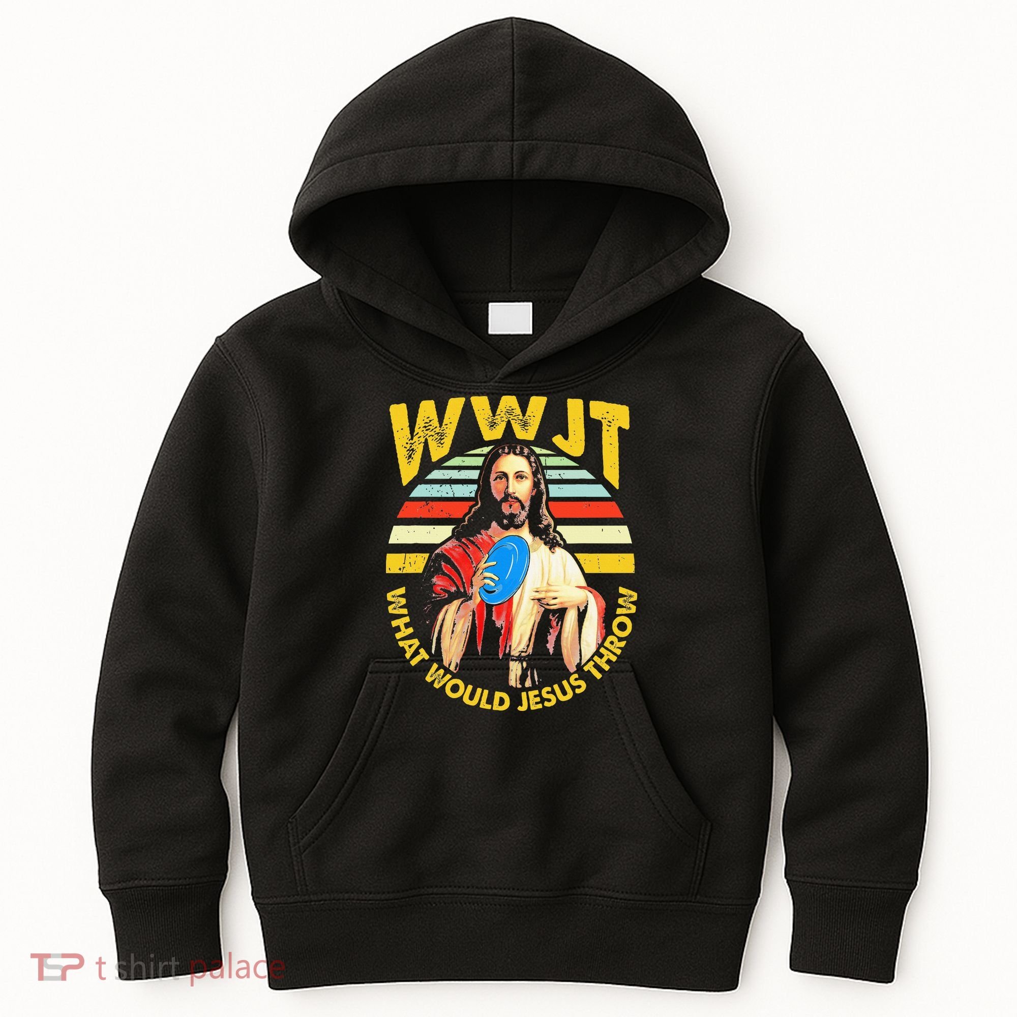 Disc Golf What Would Jesus Throw Frisbee Golf Wwjt Christian Kids Hoodie