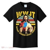 Disc Golf What Would Jesus Throw Frisbee Golf Wwjt Christian Kids T-Shirt thumb 0
