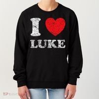 Distressed Grunge Worn Out Style I Love Luke Women's Sweatshirt thumb 0