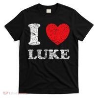 Distressed Grunge Worn Out Style I Love Luke T-Shirt thumb 0