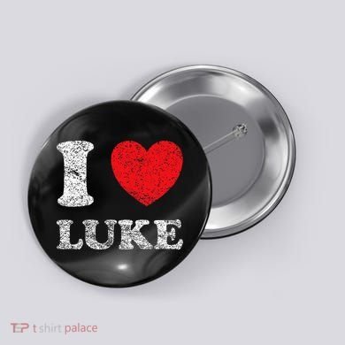 Distressed Grunge Worn Out Style I Love Luke Button