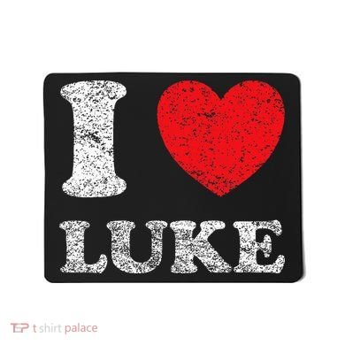 Distressed Grunge Worn Out Style I Love Luke Mousepad