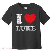 Distressed Grunge Worn Out Style I Love Luke Toddler T-Shirt thumb 0