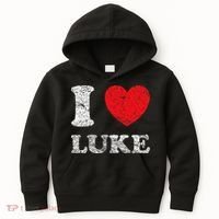 Distressed Grunge Worn Out Style I Love Luke Kids Hoodie thumb 0