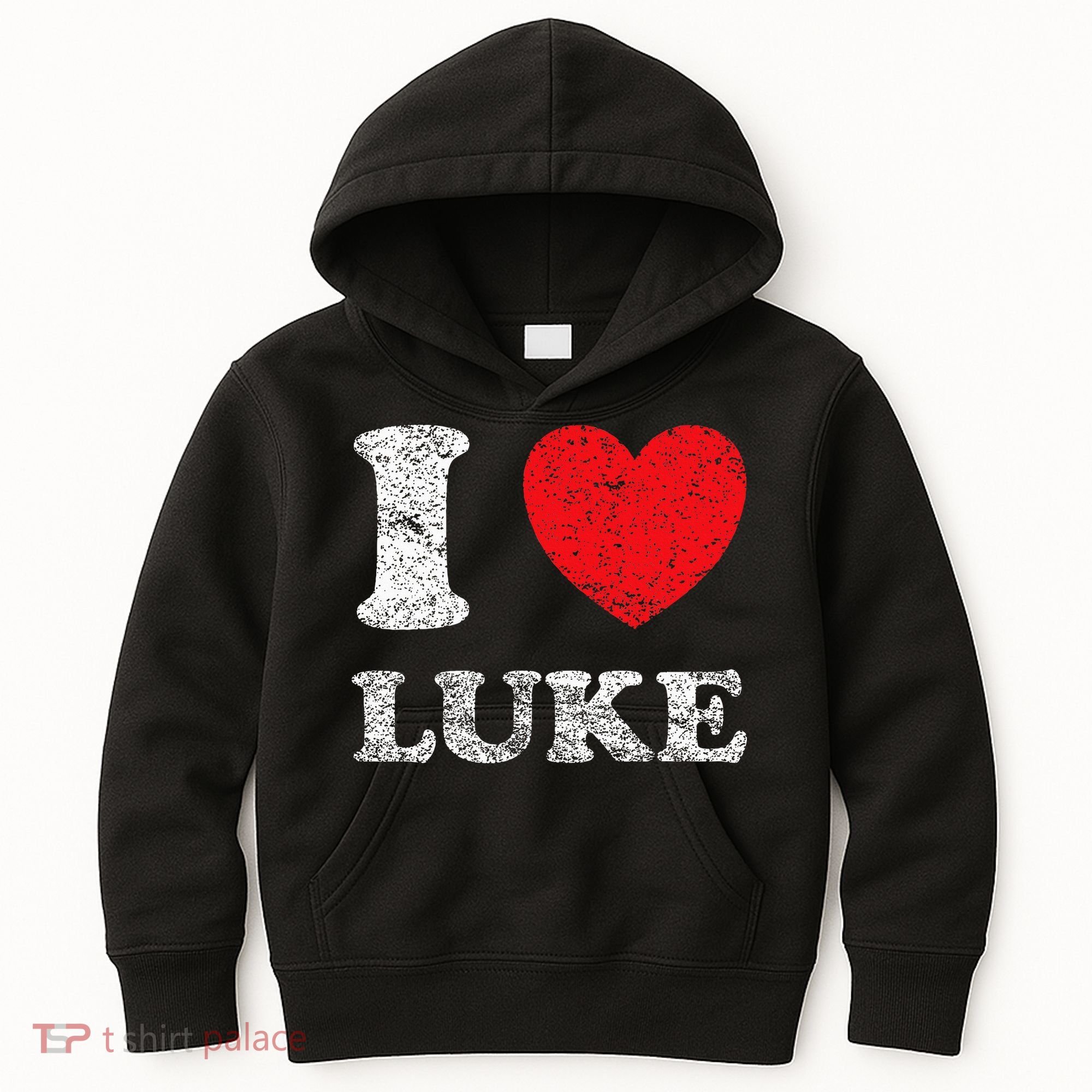 Distressed Grunge Worn Out Style I Love Luke Kids Hoodie