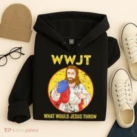 Disc Golf What Would Jesus Throw Frisbee Golf Hoodie thumb 4