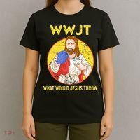 Disc Golf What Would Jesus Throw Frisbee Golf T-Shirt thumb 4