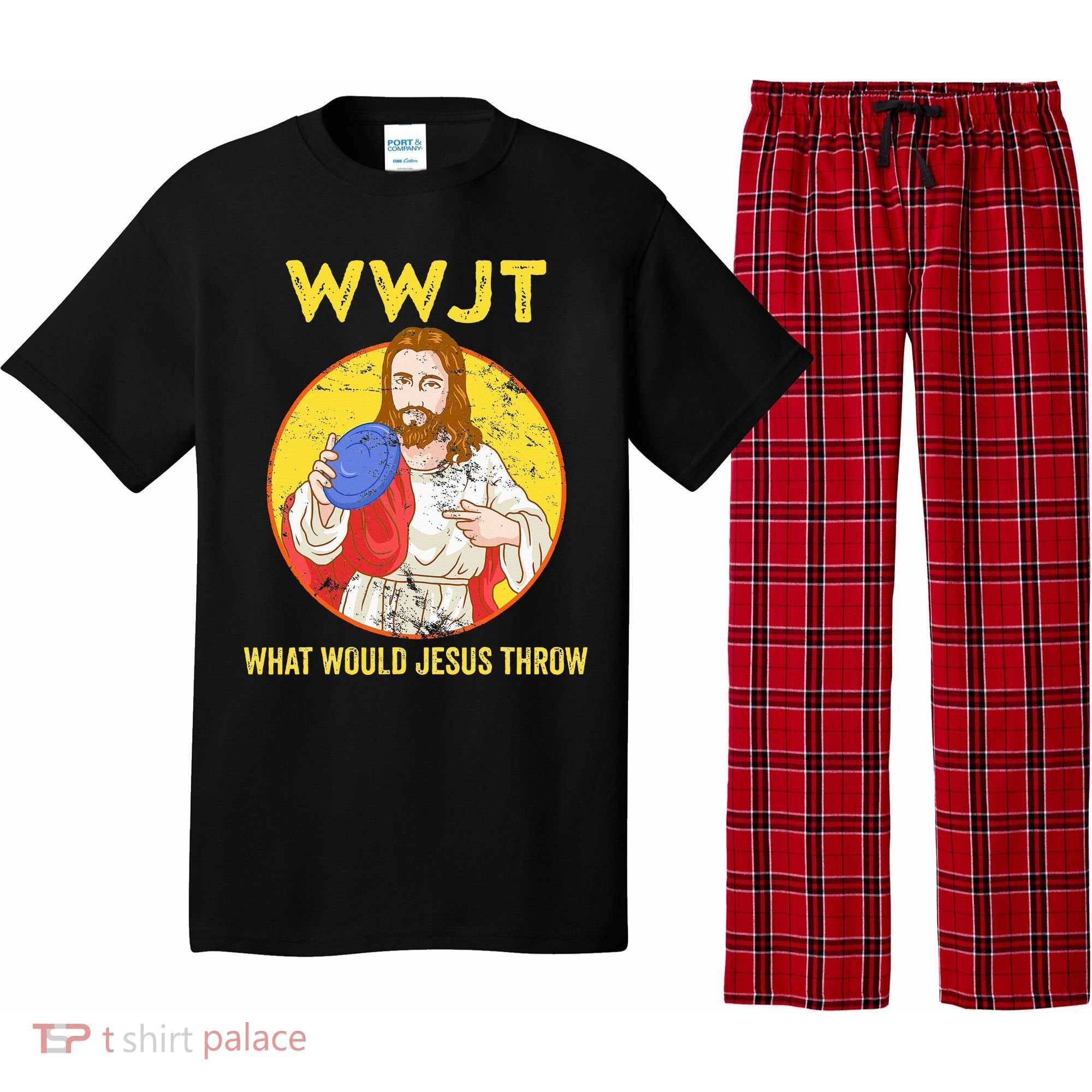 Disc Golf What Would Jesus Throw Frisbee Golf Pajama Set