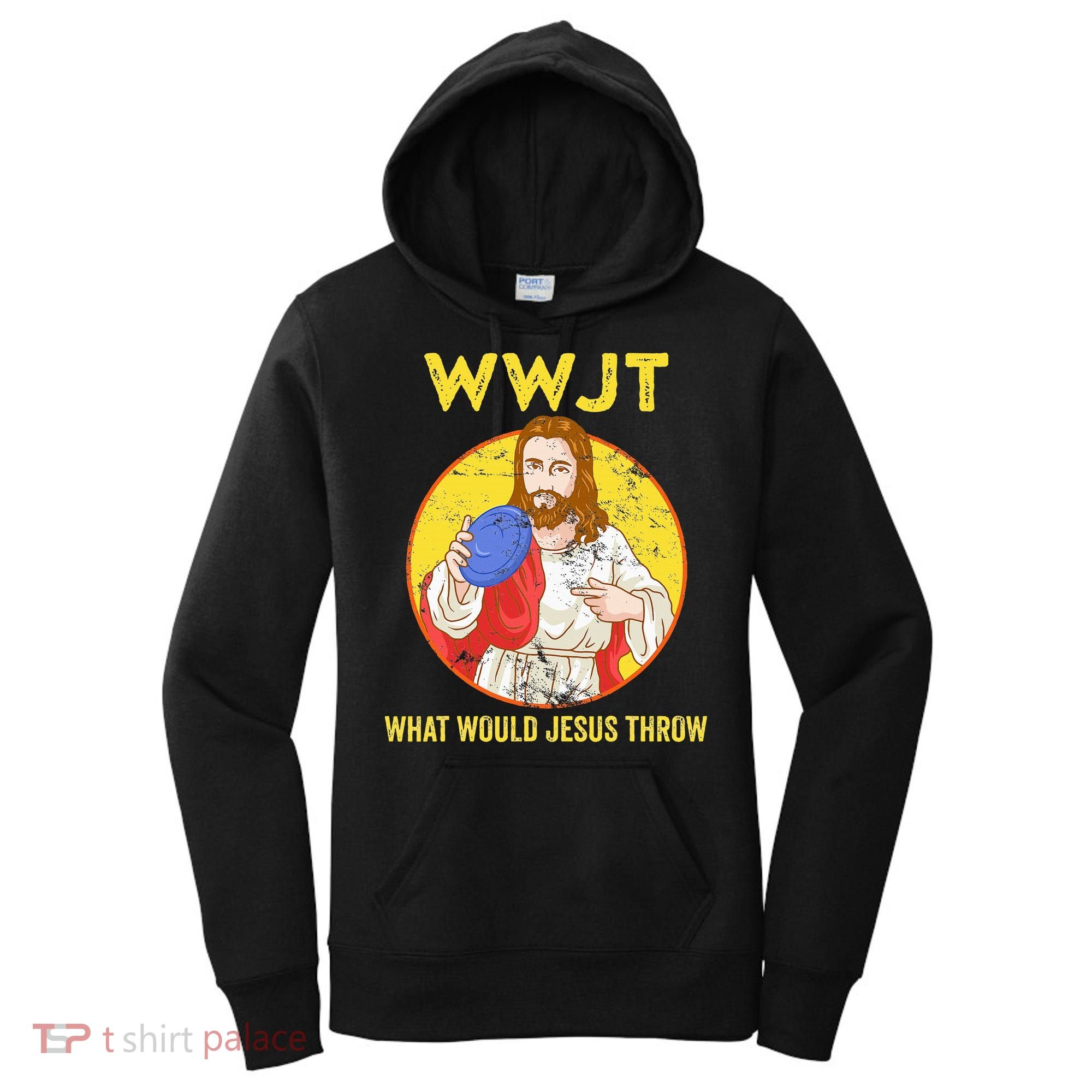 Disc Golf What Would Jesus Throw Frisbee Golf Women's Hoodie