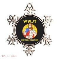 Disc Golf What Would Jesus Throw Frisbee Golf Ornament thumb 0