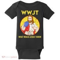 Disc Golf What Would Jesus Throw Frisbee Golf Baby Bodysuit thumb 0