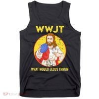 Disc Golf What Would Jesus Throw Frisbee Golf Tank Top thumb 0