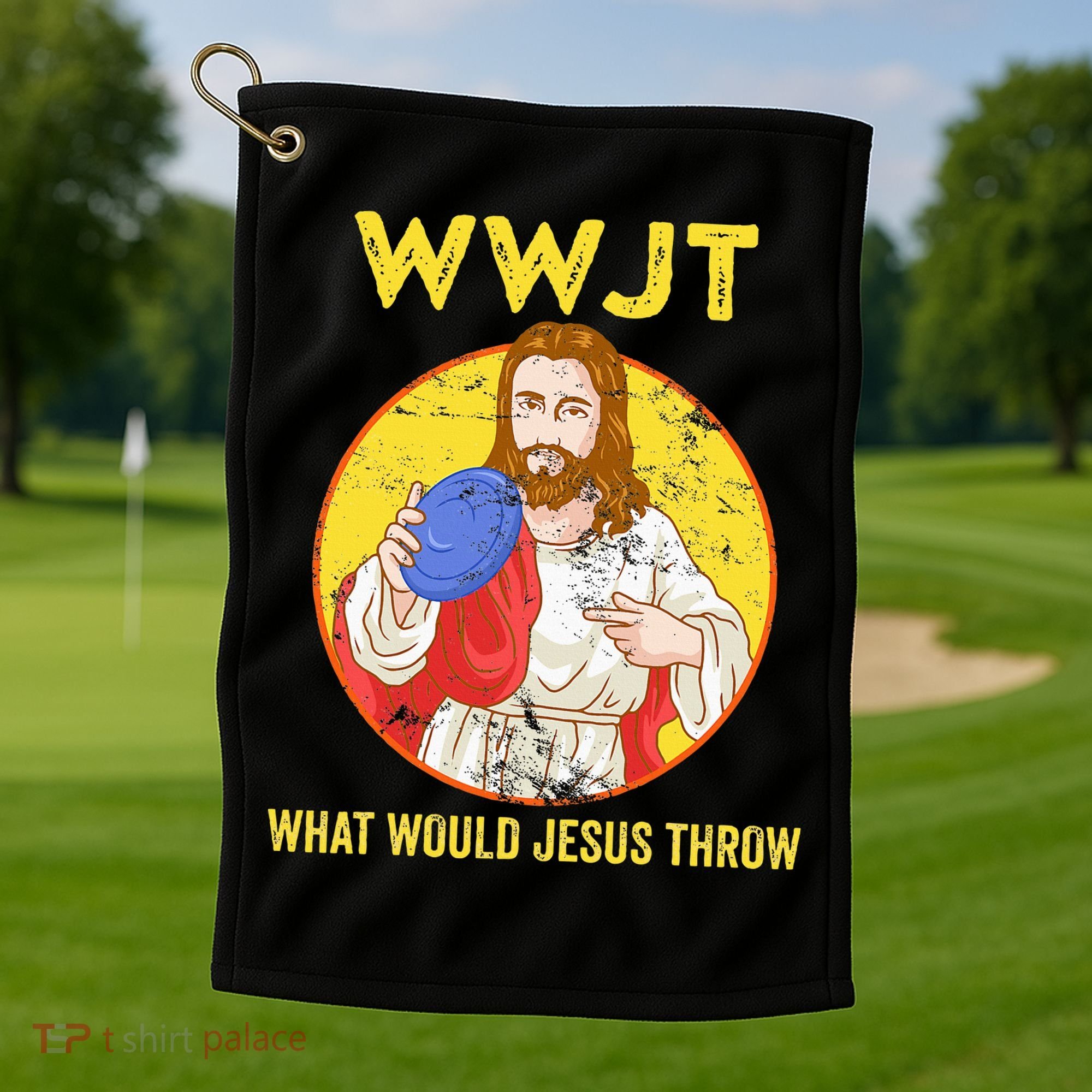 Disc Golf What Would Jesus Throw Frisbee Golf Golf Towel