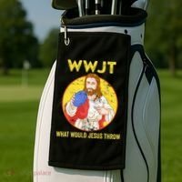 Disc Golf What Would Jesus Throw Frisbee Golf Golf Towel thumb 2