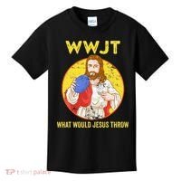 Disc Golf What Would Jesus Throw Frisbee Golf Kids T-Shirt thumb 0