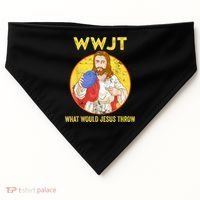 Disc Golf What Would Jesus Throw Frisbee Golf USA-Made Doggie Bandana thumb 0