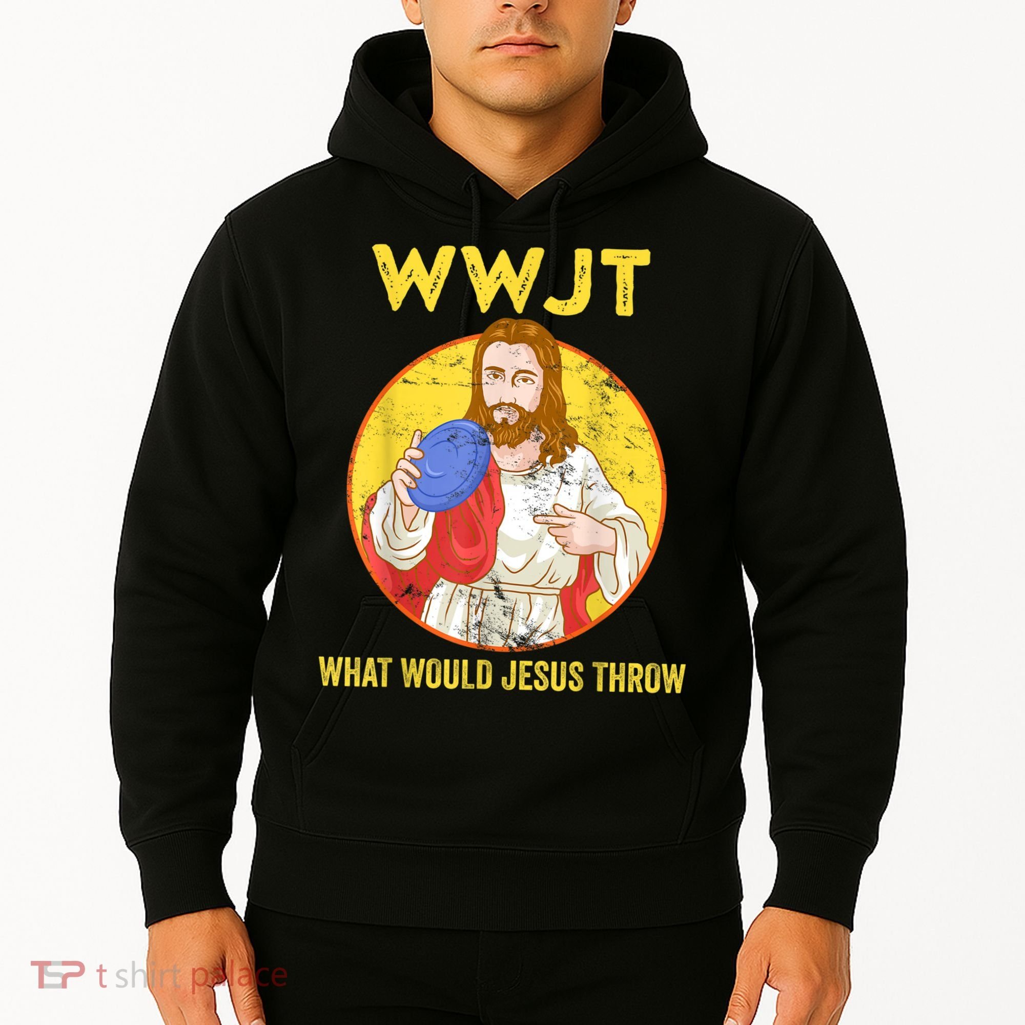 Disc Golf What Would Jesus Throw Frisbee Golf Hoodie