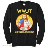 Disc Golf What Would Jesus Throw Frisbee Golf Sweatshirt thumb 0