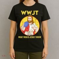 Disc Golf What Would Jesus Throw Frisbee Golf T-Shirt thumb 4