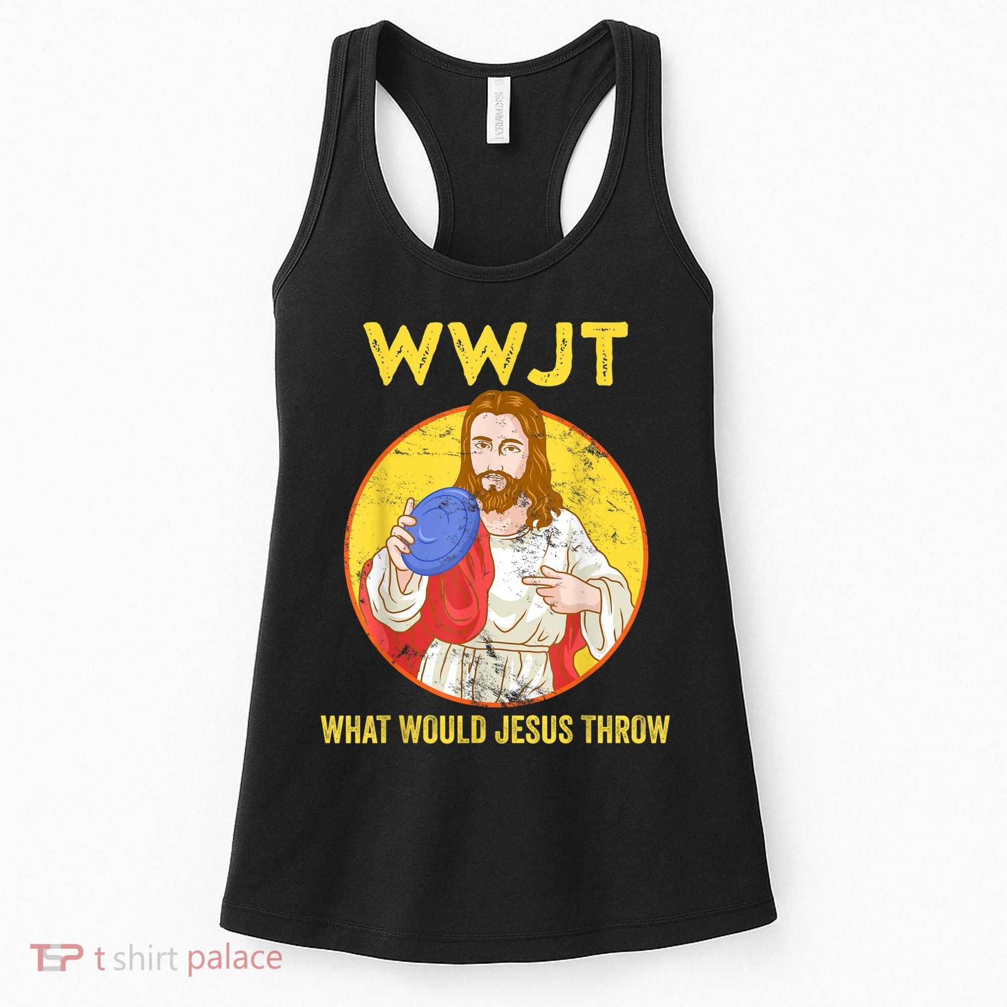 Disc Golf What Would Jesus Throw Frisbee Golf Women's Tank Top