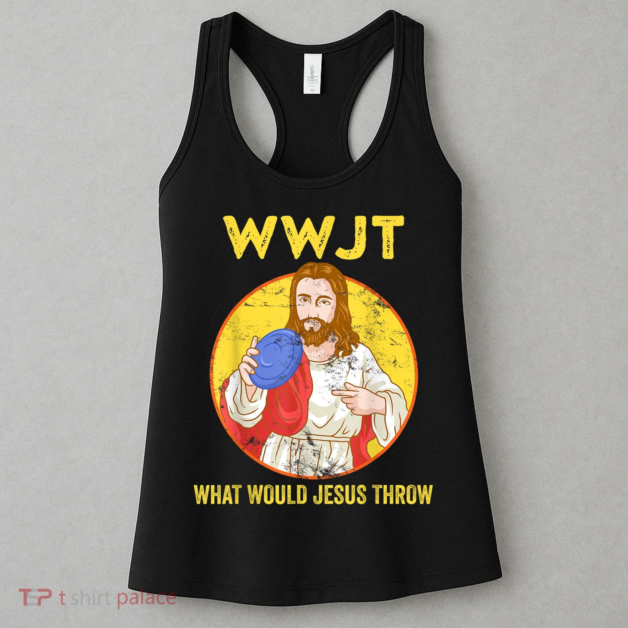 Disc Golf What Would Jesus Throw Frisbee Golf Women's Tank Top