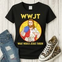 Disc Golf What Would Jesus Throw Frisbee Golf Women's T-Shirt thumb 3
