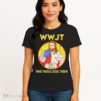 Disc Golf What Would Jesus Throw Frisbee Golf Women's T-Shirt thumb 4
