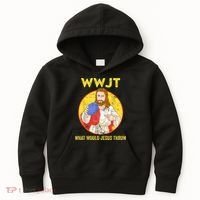 Disc Golf What Would Jesus Throw Frisbee Golf Kids Hoodie thumb 0