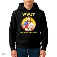 Disc Golf What Would Jesus Throw Frisbee Golf Kids Hoodie thumb 4