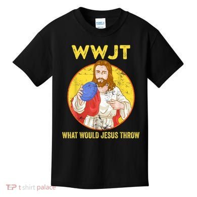 Disc Golf What Would Jesus Throw Frisbee Golf Kids T-Shirt