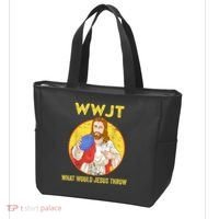 Disc Golf What Would Jesus Throw Frisbee Golf Tote Bag thumb 3